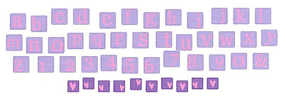 Heidi Grace - Girlfriends - Plastic Stickers Small Square Alpha  (sold in 3's)